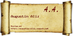 Augustin Aliz névjegykártya